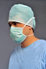 Μάσκα χειρουργείου τριών στρωμάτων δετή non woven - Image 2